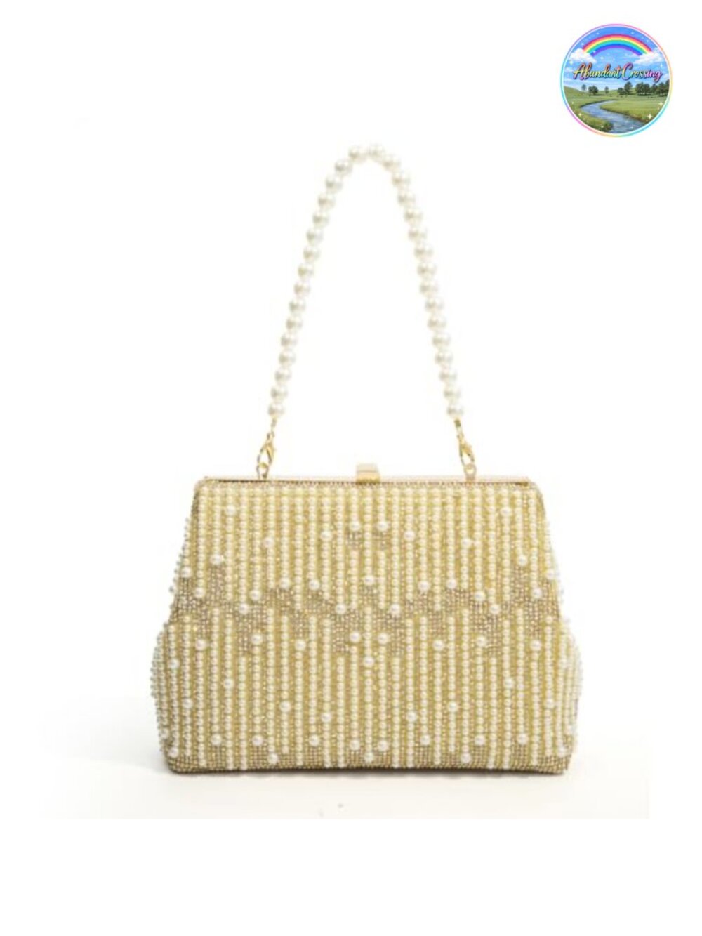 Rhinestone Pearl Clutch Evening Bag Wedding Prom Party